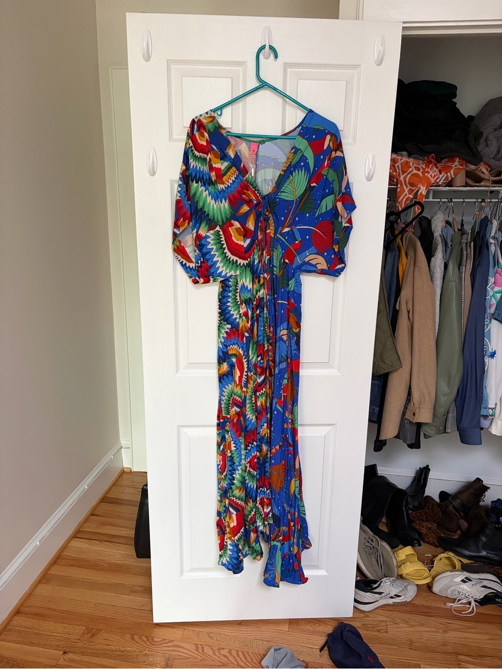 FARM Rio Blue Multicolor Print Maxi Dress